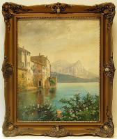 Szvetanay György báró (1896-1952) (akvarell) szignóval 40x50cm keretben