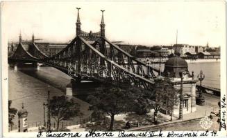 Budapest, Ferenc József híd - 4 db régi képeslap / 4 pre-1945 postcards