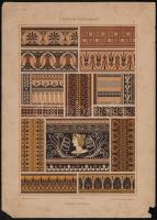 cca 1905 10 db sérült nyomat a szecessziós Dekorative Vorbilder különböző évfolyamaiból, közte több ...