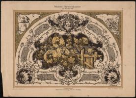 cca 1905 10 db sérült nyomat a szecessziós Dekorative Vorbilder különböző évfolyamaiból, közte több ...