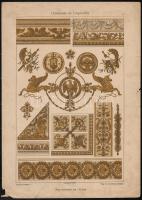 cca 1905 10 db sérült nyomat a szecessziós Dekorative Vorbilder különböző évfolyamaiból, közte több ...