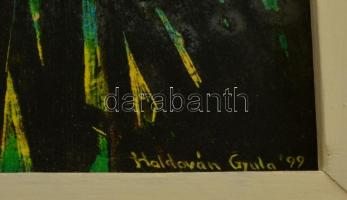 Moldován Gyula (1953-): Székelykapu. Olaj-pasztell, karton, jelzett, keretben, 21×15 cm