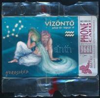 1996 Horoszkóp Vízöntő Használatlan telefonkártya, bontatlan csomagolásban.