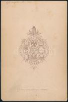 Hölgy (Marie Anna Hüber?) portréja, 2 db keményhátú fotó, Letzter kassai műterméből, feliratozva, 16...