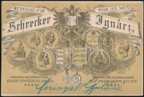 Rauth Mária (?-?), Forinyák Gyula altábornagy felesége, keményhátú fotó, Schrerker Ignác pesti műter...