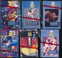 1992 K. Némethy - Vető absztrakt festmények. Használatlan, sorszámozott telefonkártya, bontatlan csomagolásban. 6 db különböző