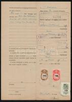 cca 1949-1959 10 db okmány okmánybélyegekkel