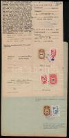 cca 1949-1959 10 db okmány okmánybélyegekkel