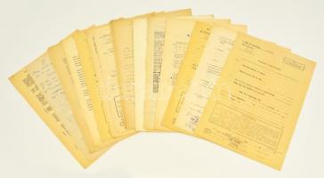 cca 1949-1959 24 db okmány okmánybélyegekkel