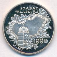 Kiss György (1943-) 1994. "Dr. Antall József / Szabad választás 1990" jelzett Ag emlékérem...