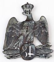 Franciaország DN "48. Ezred csákó jelvény" réz jelvény (104x119mm) T:2- ly.
France ND &qu...