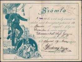 1891 Muraszombat díszes kéményseprő számla / Chimneysweep invoice