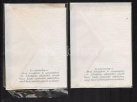 A Szózat és a Nemzeti Dal facsimile levelezőlap kiadása Vincze László kézzel merített papírján. (199...