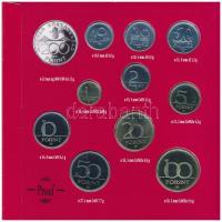 1994. 10f-200Ft (11xklf) forgalmi sor dísztokban, közte 1994. 200Ft Ag "Deák" T:PP