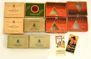 10 db többféle dohány és szivarka doboz az 1940-es évektől / 10 boxes for tobacco