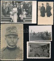 cca 1920-1945 5 db vegyes katonai fotó / military photos