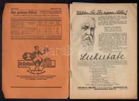 1927 Der getreue Eckart, IV. évf. 23/24. füzet. Wien, Eckart. Paperkötés, szakadozott borítóval, ném...