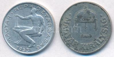 1938. 50f Cu-Ni + 1953. 50f Al T:2,2-