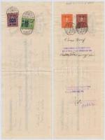 Esztergom / Marcali / Simontornya 1931-1939. 5db kitöltött váltó aranypengőről, mind felülbélyegezve...