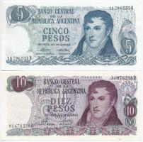 Argentína 1974-1976. 5P + 1973-1976. 10P T:I,I- Argentina 1974-1976. 5 Pesos + 1973-1976. 10 Pesos C:UNC,AU Krause 294., 295.