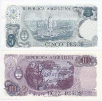 Argentína 1974-1976. 5P + 1973-1976. 10P T:I,I-
Argentina 1974-1976. 5 Pesos + 1973-1976. 10 Pesos ...