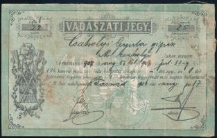 1907 Vadászjegy / Vadászati jegy / Hunter licence