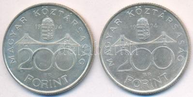 1994. 200Ft Ag "Deák" (2x) T:2