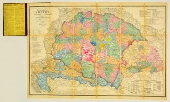 1871 Orts & Strassen Karte der Königreiche Ungarn, Croatien und Slavonien, des Grossfürstenthums...