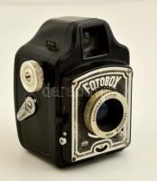 MOM Fotobox fényképezőgép, Achromat 1:7.7/75-ös objektívvel, kissé kopottas állapotban / Vintage Hungarian camera