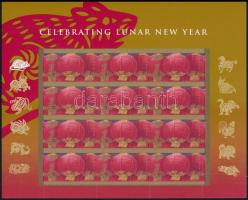 Chinese New Year foil sheet, Kínai újév fóliaív