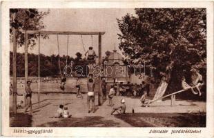 Hévíz - 2 db városképes lap, strand, játszótér, fürdőzők