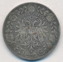 Ausztria 1900. 5K Ag "Ferenc József" T:2-,3 
Austria 1900. 5 Corona Ag "Franz Joseph...