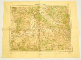 cca 1933 Salgótarján és Szécsény térképe, 1:75000, M. Kir. Állami Térképészet, 47×62,5 cm