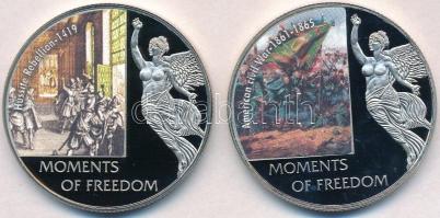Libéria 2006. 10$ "Szabadság pillanatai - Huszita felkelés 1419" multicolor + 10$ "Szabadság pillanatai - Amerikai polgárháború 1861-1865" multicolor T:PP ujjlenyomat Liberia 2006. 10 Dollars "Moments of Freedom - Hussite Rebellion 1419" multicolor + 10 Dollars "Moments of Freedom - The American Civil War 1861-1865" multicolor C:PP fingerprint