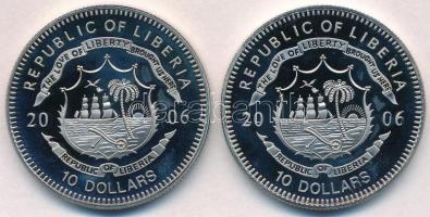 Libéria 2006. 10$ "Szabadság pillanatai - Huszita felkelés 1419" multicolor + 10$ "Sz...