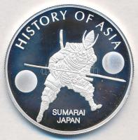Cook-szigetek 2004. 1$ Ag Ázsia történelme - Szamurájok (19,37g/0.999) T:PP Cook Islands 2004. 1 Dollar Ag History of Asia - Samurai (Sumarai) - Japan (19,37g/0.999) C:PP