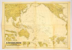 1941 A Csendes-óceán, 1:25000000, M. Kir. Honvéd Térképészeti Intézet, 64×92 cm