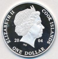 Cook-szigetek 2004. 1$ Ag "Ázsia történelme - Mahatma Gandhi" (19,53g/0.999) T:PP
Cook Is...