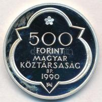 1990. 500Ft Ag "Mátyás király - Buda" T:1(PP) 
Adamo EM114