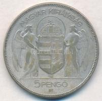 1930. 5P Ag "Horthy jobbra" T:2- 
Adamo P8