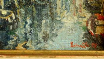 Olvashatatlan jelzéssel: Velencei lagúna. Olaj, vászon, keretben, 15×9 cm