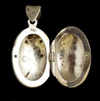 Ezüst(Ag) ovális képtartó függő, jelzett, 3x1,7 cm, nettó: 4,3 g