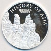 Niue 2003. 5$ Ag Ázsia történelme - Terrakotta harcosok (19,43g/0.999) T:PP ujjlenyomat  Niue 2003. 5 Dollars Ag History of Asia - Terracotta Warriors (19,43g/0.999) C:PP fingerprint
