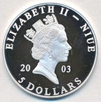 Niue 2003. 5$ Ag "Ázsia történelme - Terrakotta harcosok" (19,43g/0.999) T:PP ujjlenyomat ...