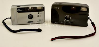 2 db automata filmes fényképezőgép, Nikon AF 230 és Hama FF 200