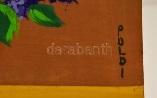 Poldi jelzéssel: Orgona. Vegyes technika, karton, 38×49 cm