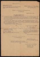 1947-1949 6 db rendőrségi dokumentum, közte rendőralezredesi kinevezés