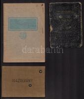 cca 1919-1960 Vegyes papírrégiség tétel, 18 db, köztük Magyar Királyi Gazdasági akadémia tervrajzok,...