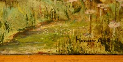 Herman jelzéssel: Erdő részlet. Olaj, karton, keretben, 71×59 cm