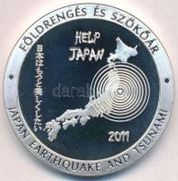 Kligl Sándor (1945-) 2011. "Segíts Japánnak! / Földrengés és szökőár" fém emlékérem (42,5m...
